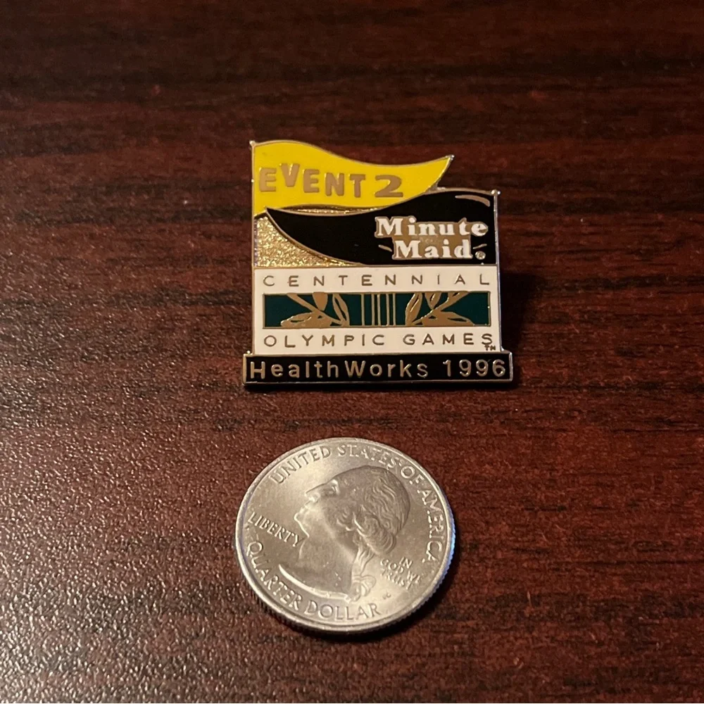 Vintage Minute Maid Event 2 Healthworks 1996 Atlanta‎ Olympics Lapel Hat Pin
